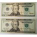 UNITED STATES OF AMERICA 2004 . TWENTY 20 DOLLARS BANKNOTES . STAR NOTES